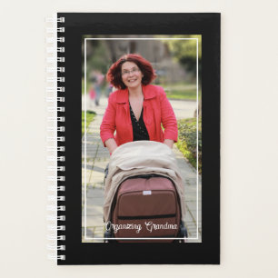 Organizing Grandma Photo Name Black & White Planner