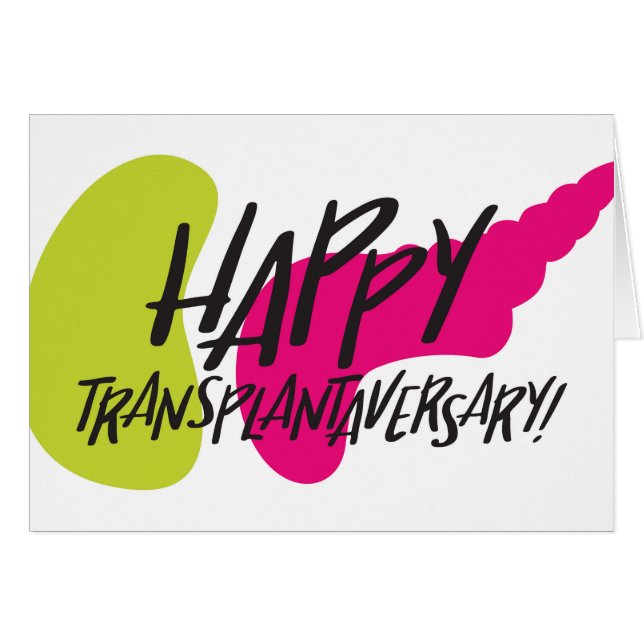 Organs SPK | Happy Transplantaversary GreetingCard (Front Horizontal)