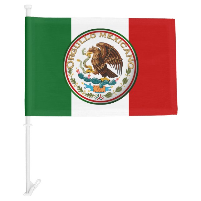 Orgullo Mexicano (Eagle from Mexican Flag) Car Flag (Front)