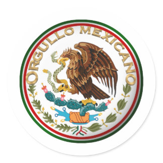 Orgullo Mexicano (Eagle from Mexican Flag) Classic Round Sticker