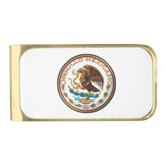 Orgullo Mexicano (Eagle from Mexican Flag) Gold Finish Money Clip