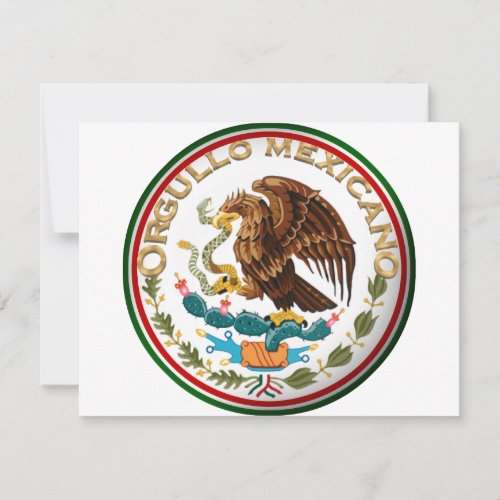 Orgullo Mexicano Eagle from Mexican Flag Invitation