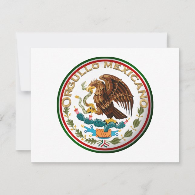 Orgullo Mexicano (Eagle from Mexican Flag) Invitation (Front)