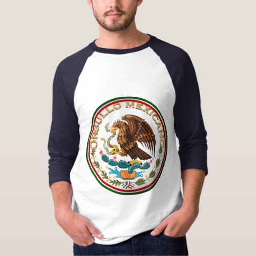 Orgullo Mexicano Eagle from Mexican Flag T_Shirt