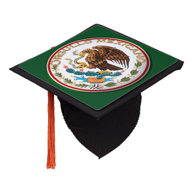 Orgullo Mexicano Mexican Flag Design Graduation Cap Topper