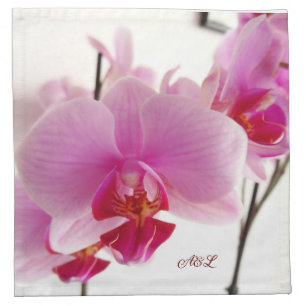Orhids Flowers Cloth Napkin