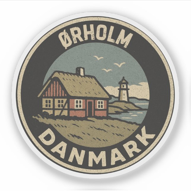 Ørholm, Denmark Danmark  Sticker (Front)