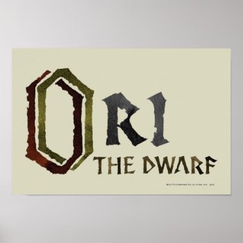 Ori Name Poster by thehobbit at Zazzle