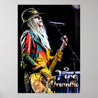 Orianthi Guitarist Portrait Poster