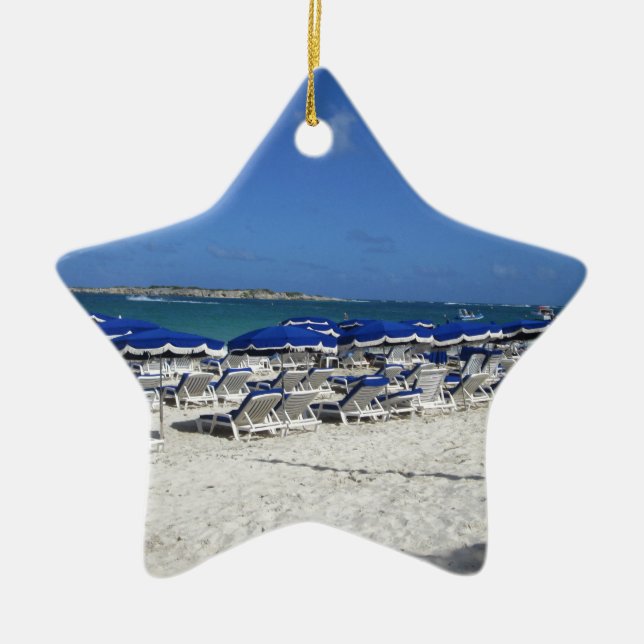 Orient Bay Beach Ceramic Ornament (Front)