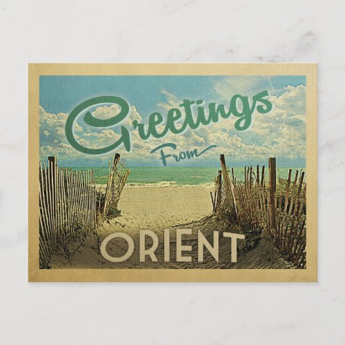 Orient Beach Vintage Travel Postcard