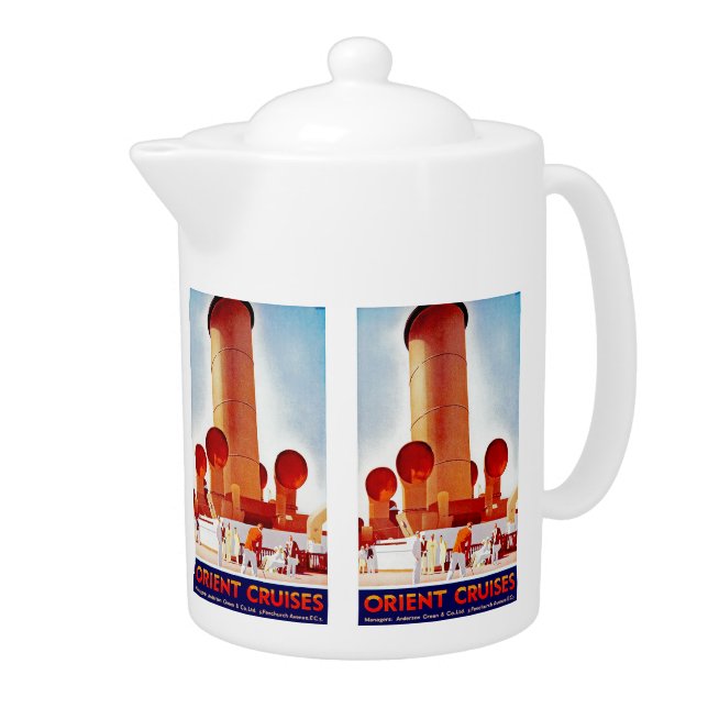 Orient Cruises Big Funnel Teapot (Right)