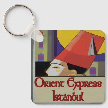 Orient Express Istanbul Key Or Luggage Keychain by figstreetstudio at Zazzle
