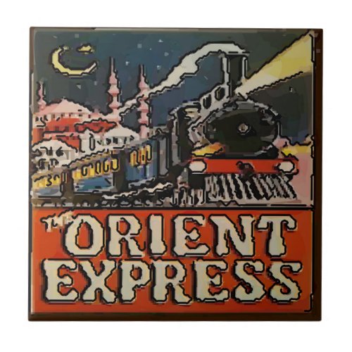 Orient Express Paris Poster Tile