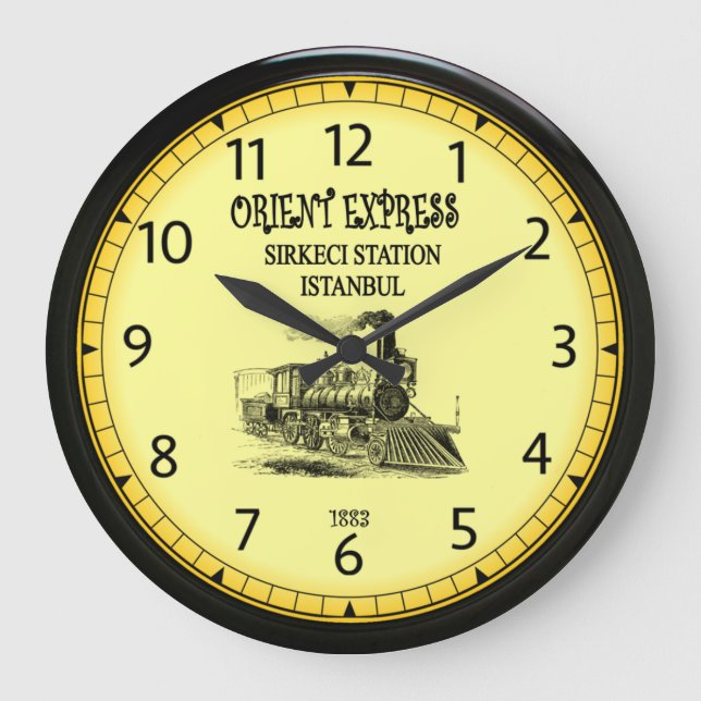  Orient Express Paris Station / Istanbul Station ~ Large Clock (Front)
