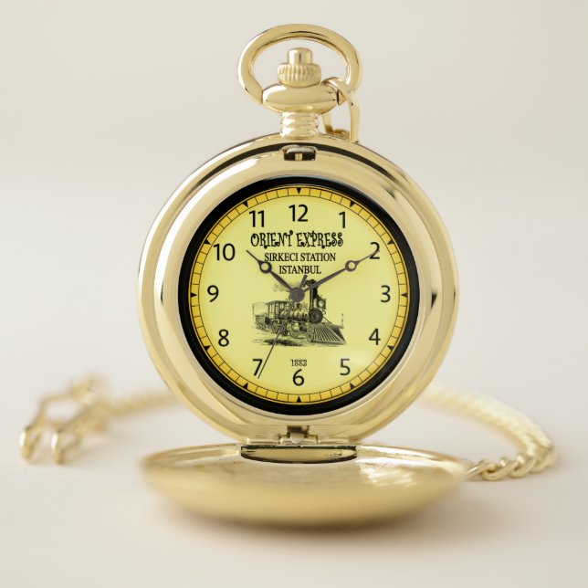  Orient Express Paris Station / Istanbul Station ~ Pocket Watch (Inside)