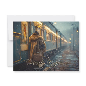 Orient Express Railroad Train Travel Ai Imagined Postcard