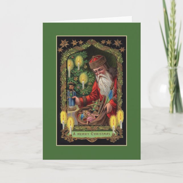 Orient Express Santa Greeting Card (Front)