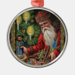 Orient Express Santa Metal Ornament