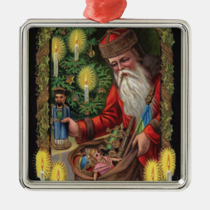 Orient Express Santa Metal Ornament