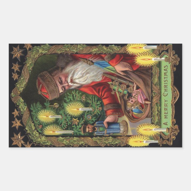 Orient Express Santa Rectangular Sticker (Front)