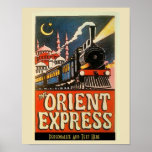 Orient Express Train, Add Text Personalize Poster at Zazzle