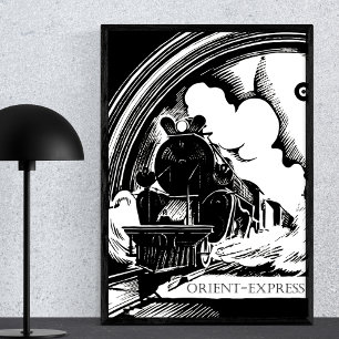 Orient Express Vintage Train Travel Literature Poster