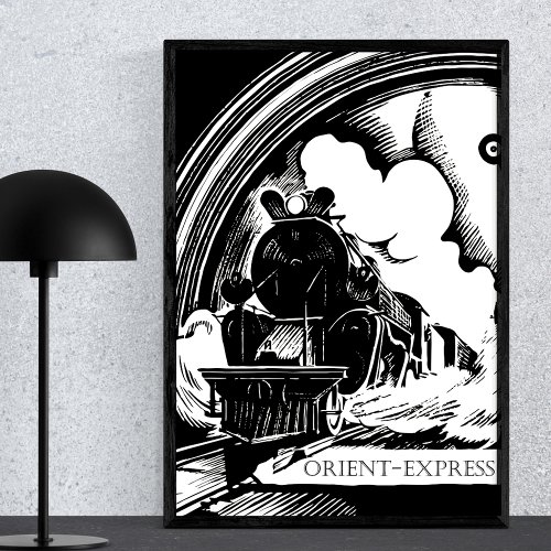 Orient Express Vintage Train Travel Literature Poster