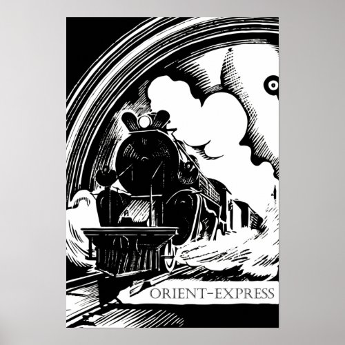 Orient Express Vintage Train Travel Literature Poster