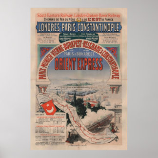 Orient Express Vintage Train Travel Print