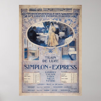 Orient Express Vintage Train Travel Print 1906