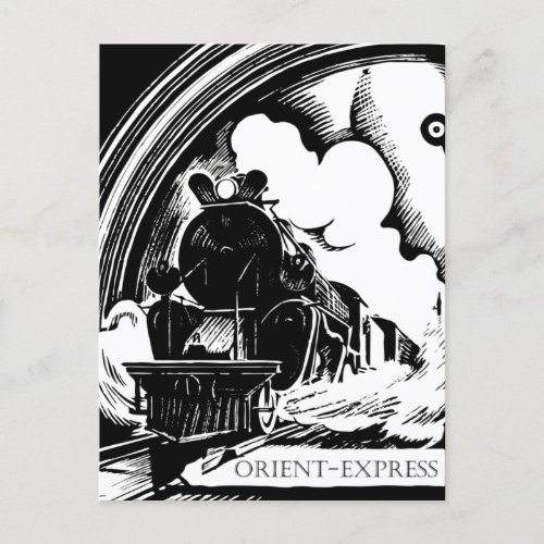 Orient Express Vintage Travel and Literature Holiday Postcard