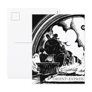 Orient Express Vintage Travel and Literature Holiday Postcard