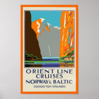 Orient Line Cruises ~ Norway & Baltic Poster