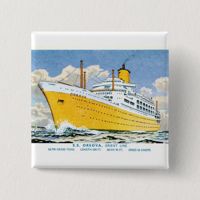 Orient Line's Orsova Button (Front)