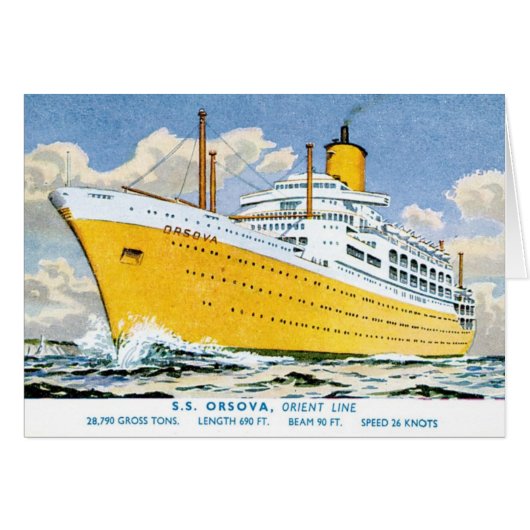 Orient Line's Orsova Cards (Front Horizontal)