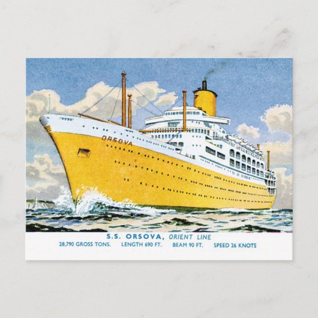 Orient Line's Orsova Postcard (Front)