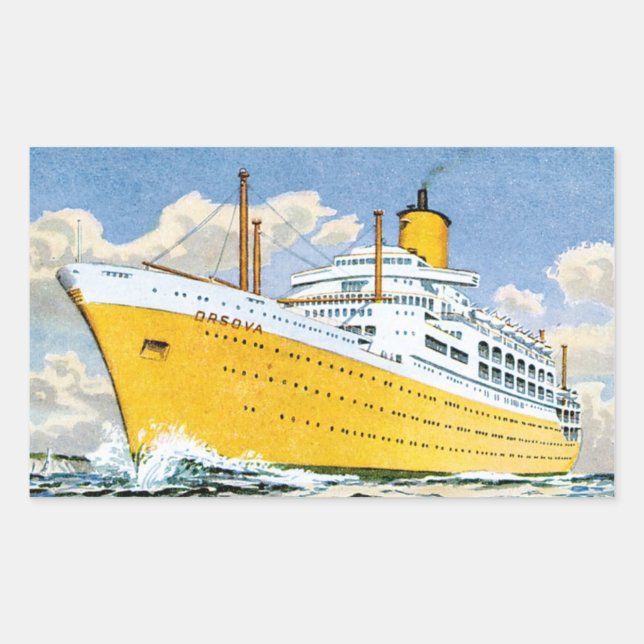 Orient Line's Orsova Rectangular Sticker (Front)