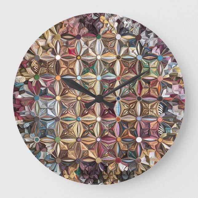 Orient, Oriental pattern, Mosaic Large Clock (Front)