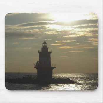 Orient Point Lighthouse Sunset 3 Mouse Pad by tmurray13 at Zazzle