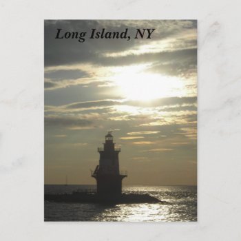 Orient Point Lighthouse Sunset 3 Postcard by tmurray13 at Zazzle