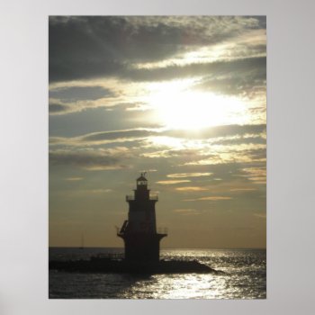 Orient Point Lighthouse Sunset 3 Poster by tmurray13 at Zazzle