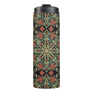 Oriental Abstract Colorful Background Thermal Tumbler