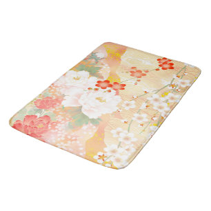 Oriental Accent Japanese Floral Soft Colors-1 Bath Mat