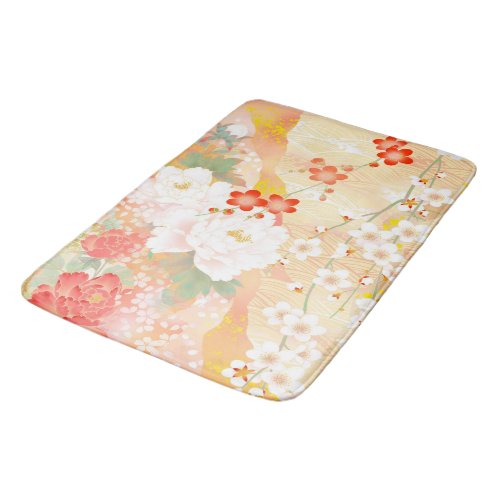 Oriental Accent Japanese Floral Soft Colors_1 Bath Mat