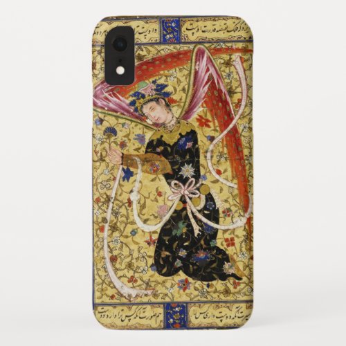 ORIENTAL ANGEL WITH FLOWERS AND WHITE BOW iPhone XR CASE