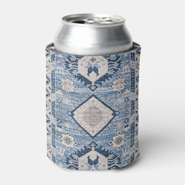 Oriental Antique Blue Kilim Rug    Can Cooler (Can Front)