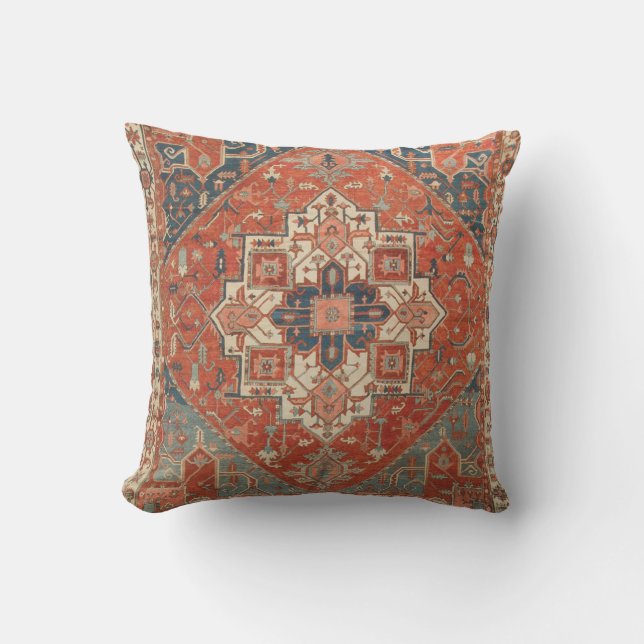 ORIENTAL ANTIQUE DESIGN THROW PILLOW (Front)