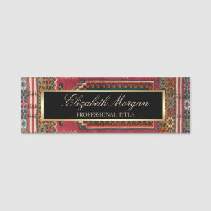 Oriental Antique Kilim Rug Name Tag