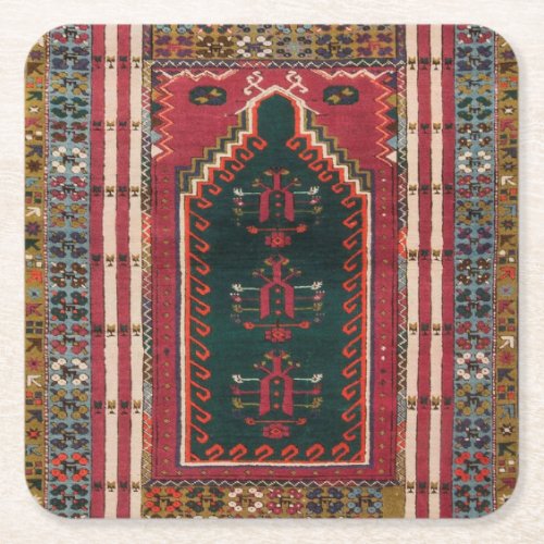 Oriental Antique Kilim Rug    Square Paper Coaster
